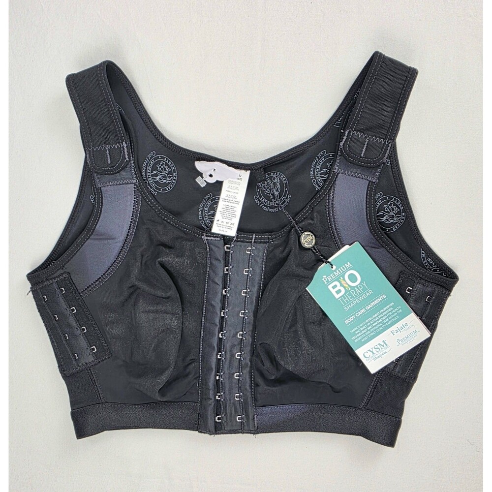 CYSM 242 Post Surgery Bra Black Faja L NWT NO REMOVABLE BAND BRA ONLY